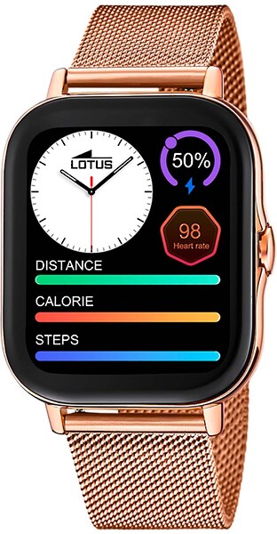 Bild von Lotus Lotus Damenuhr Smartwatch Smartwatch Smartwatch (kompatibel ab Android 5.1+ und IOS 8.0), Digital, Damen Smartwatch eckig/abgerundet, groß (ca. 44mm), Edelstahl