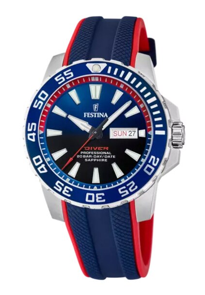 Bild von Festina Quarzuhr »Diver Collection, F20662/1«, Armbanduhr, Herrenuhr, Taucheruhr, Silikonarmband, Datum