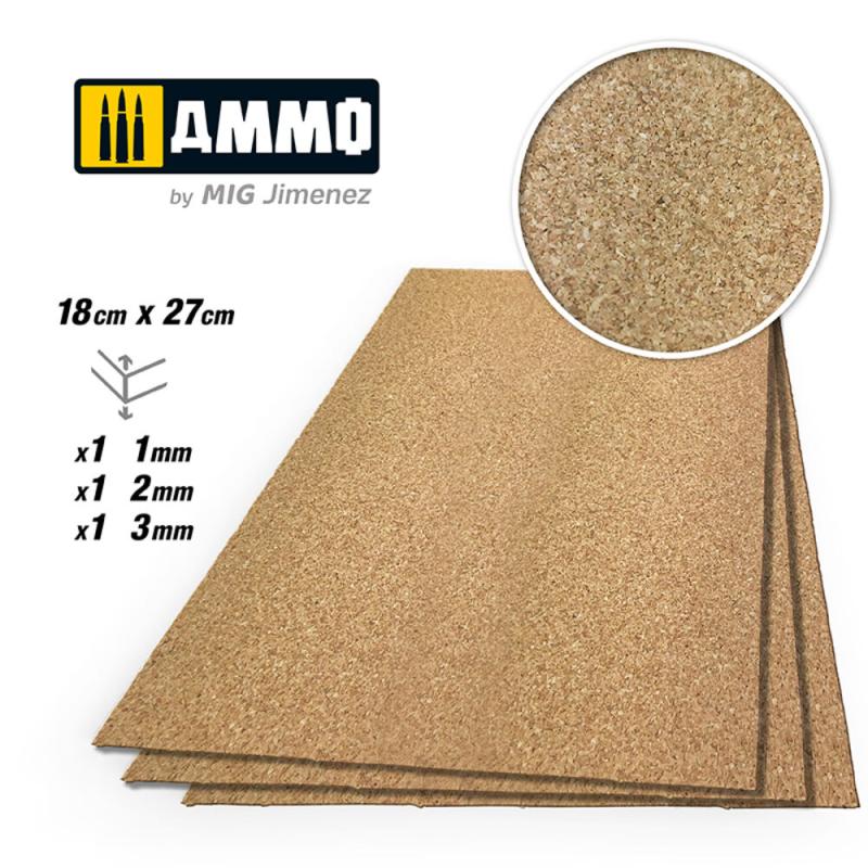 Bild von CREATE CORK Fine Grain Mix (1mm, 2mm and 3mm) - 1 pc. each size