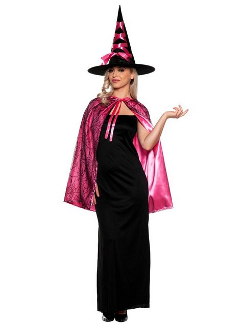 Bild von Underwraps Umhang Hexenhut & Cape Set pink, Einfache und schnelle Verkleidung sowie unverzichtbares Accessoire fü