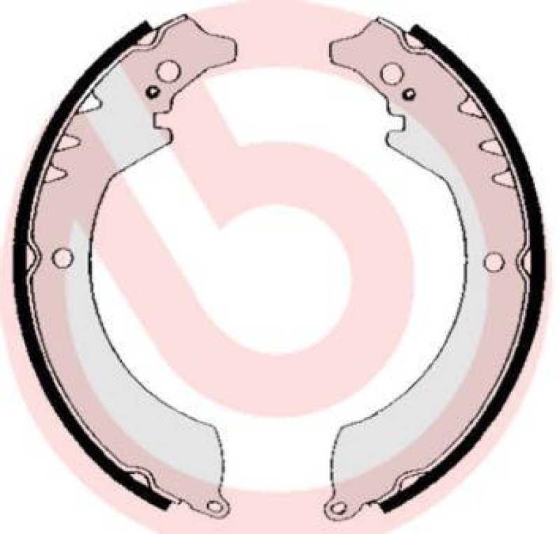 Bild von BREMBO S 16 501 Bremsbacken Trommelbremsbacken, Bremsbackensatz 254 46 mit Zubehör