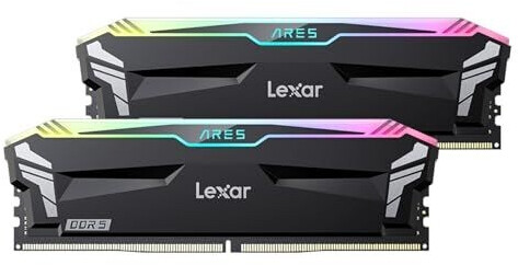 Bild von Lexar ARES RGB 32GB Kit (2x16GB) DDR5-7200 Schwarz UDIMM Desktop-Arbeitsspeicher mit RGB-Beleuchtung