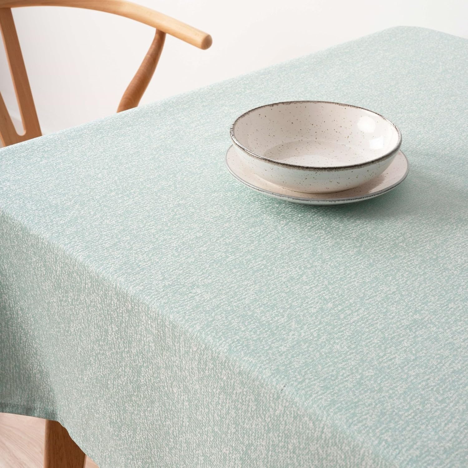 Bild von Belum Tischdecke, schmutzabweisend, Jacquard, Größe 300 x 155 cm, schmutzabweisend, extra weich, Türkis, Tischdecke aus 70% Baumwolle, 30% Polyester, Modell 000-068