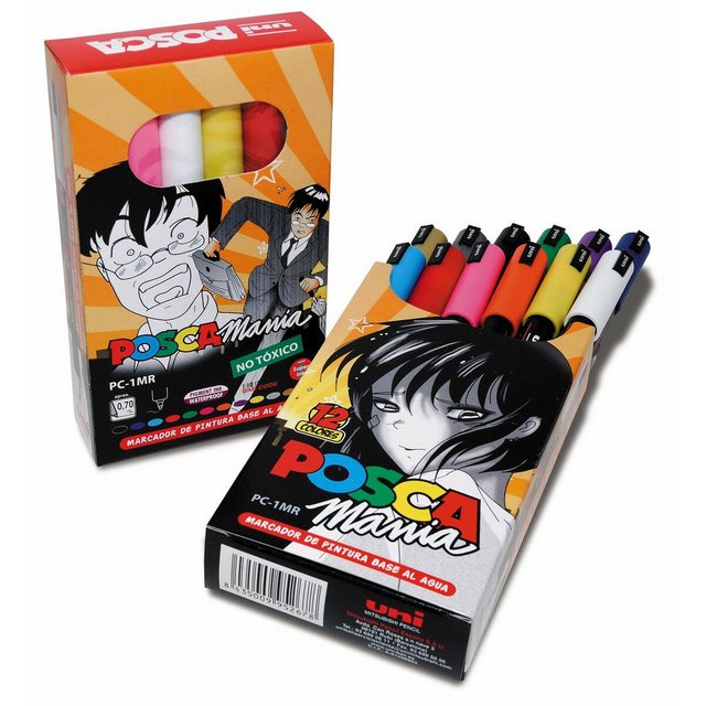 Bild von uni-ball Marker, Marker-Set Uni-Ball Posca Mania PC-1MR Bunt