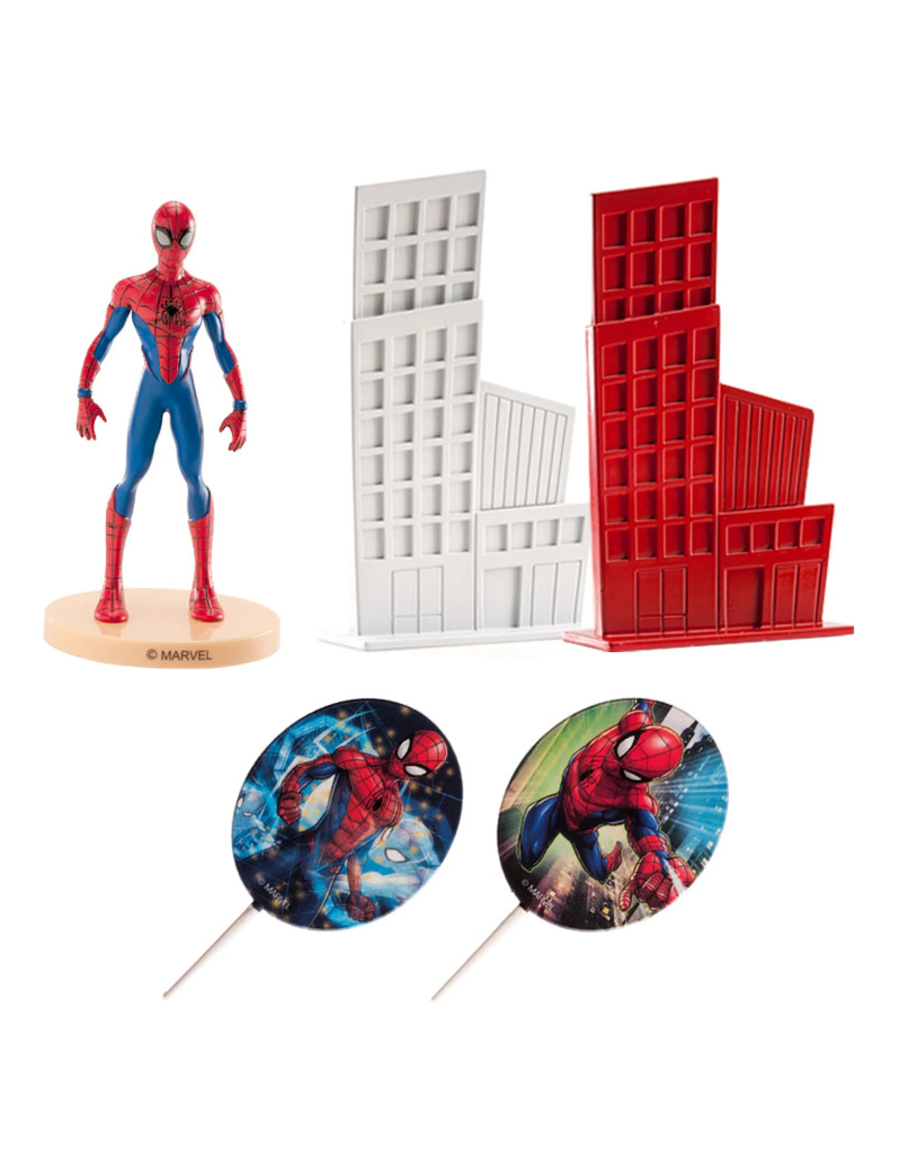 Bild von Spiderman-Kuchendeko Dekofiguren 5-teilig bunt 8 cm