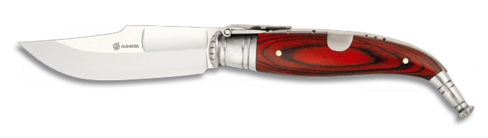 Bild von kleines Spanisches Navaja Taschenmesser 5cm Klinge Red Stamnia Wood