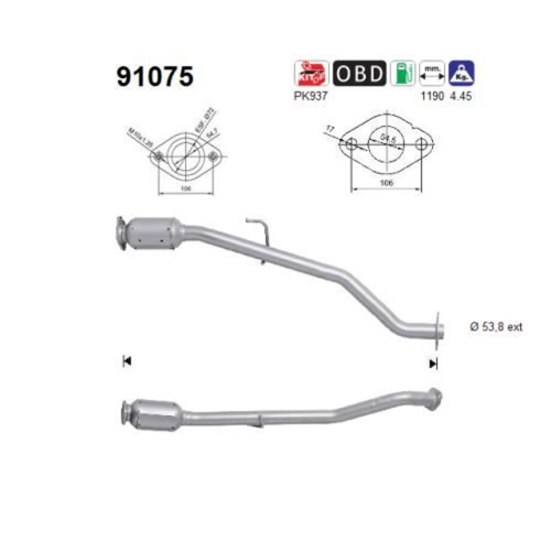 Bild von AS Katalysator 91075 für SUZUKI