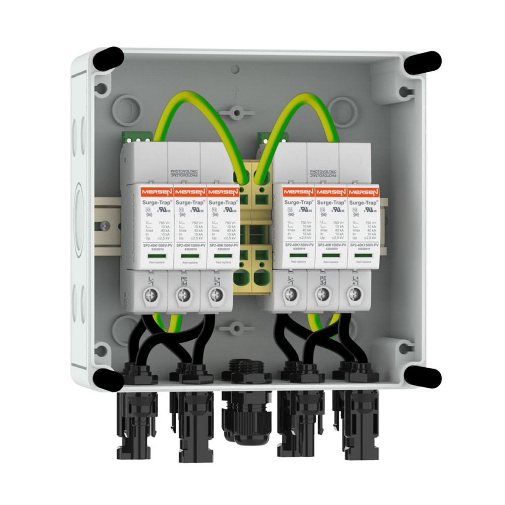 Bild von Mersen, Verteilerschrank Zubehör, Photovoltaik-Stringbox 2 MPP 1000V PVBT2-1000V-BH-213