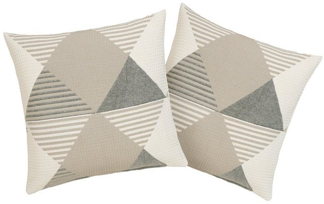 Bild von Home affaire Kissenbezüge »Maris 2 Stück, geeignet im Winter & Sommer, mit Reißverschluss, Kissenhülle, Material: Aus 50% recycelter Baumwolle und 50% Polyester