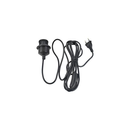 Bild von E27-Fassung mit PVC-Kabel, Schalter und Stecker