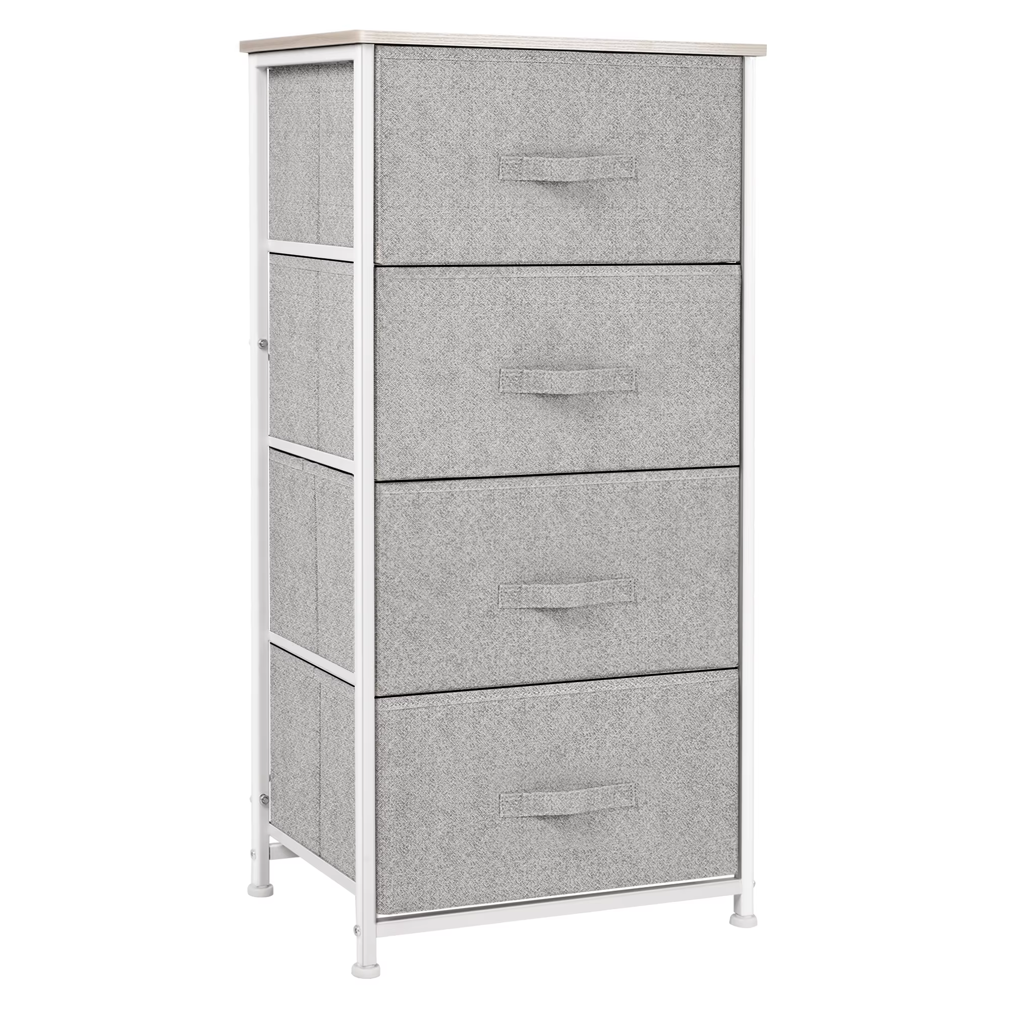 Bild von Homcom bequeme Schublade Organizer mit 4 Schubladen Stoff für Schlafzimmer Wohnzimmer