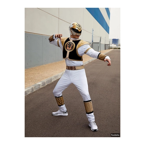Bild von Kostüm Power Ranger Erwachsene Weiß von Funiglobal