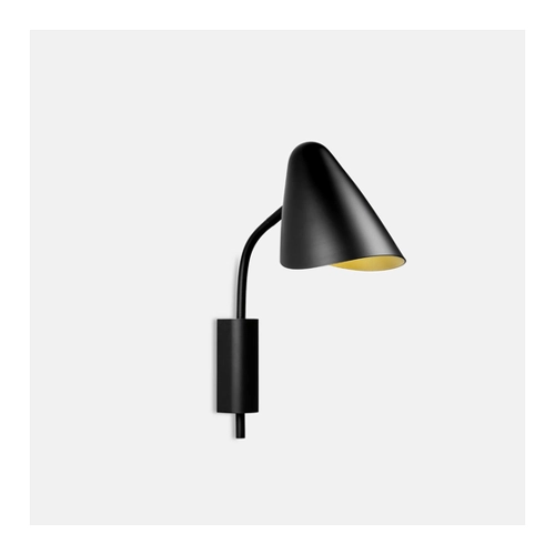Bild von Elegante Wandleuchte aus Stahl - Organic 1 X E14 23 Schwarz Goldfarben