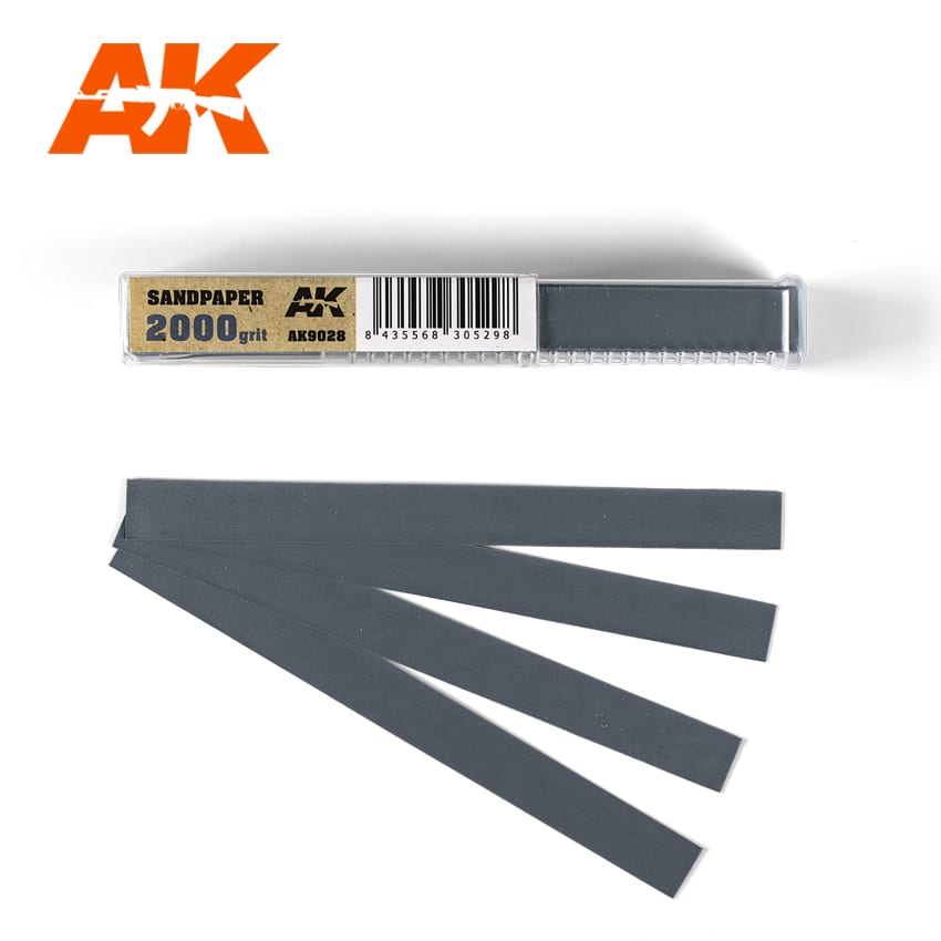 Bild von AK Interactive Sandpaper 2000 Grain Wet Schleifpapier Sandpapier Modellbau
