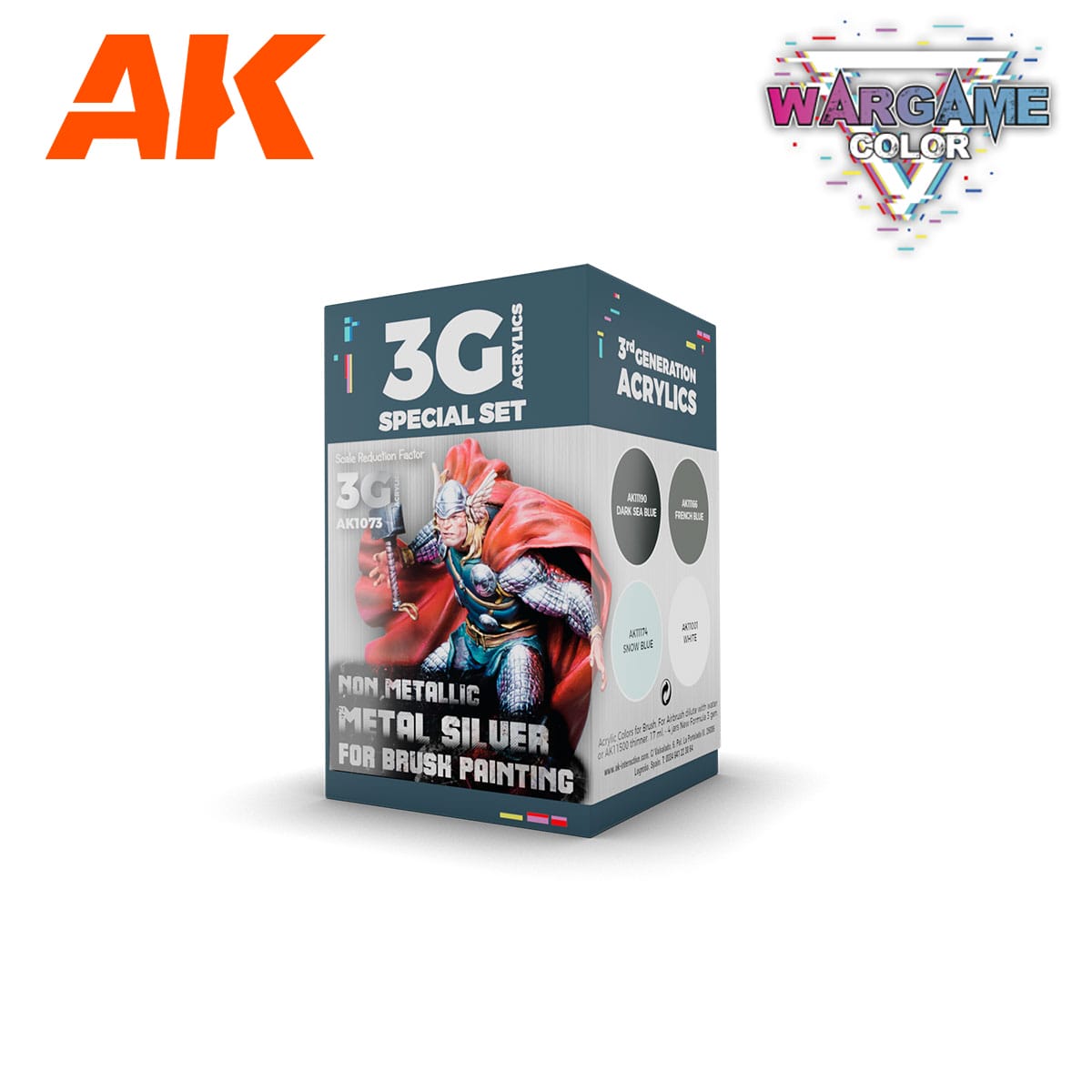Bild von AK Interactive Wargame Color Set Non Metallic Metal Silver Farben 3rd Gen