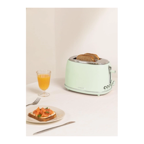 Bild von CREATE/TOAST STUDIO/Toaster Cremeweiß / 6 Leistungsstufen, Krümelschublade, Thermostat, Auftauen, Aufwärmen, 2 breite Scheibenschlitze, 750W, CREATE Toast Studio