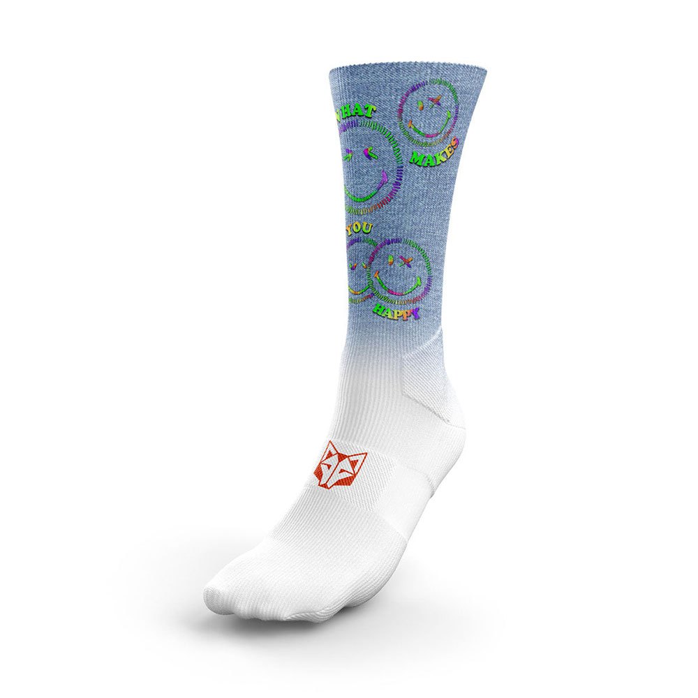 Bild von Otso Smileyworld Happy Long Socks Weiß,Blau EU 44-48 Herren,Damen