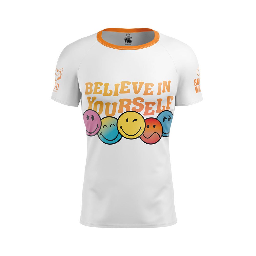 Bild von Otso Smileyworld Believe Short Sleeve T-shirt Weiß S Herren