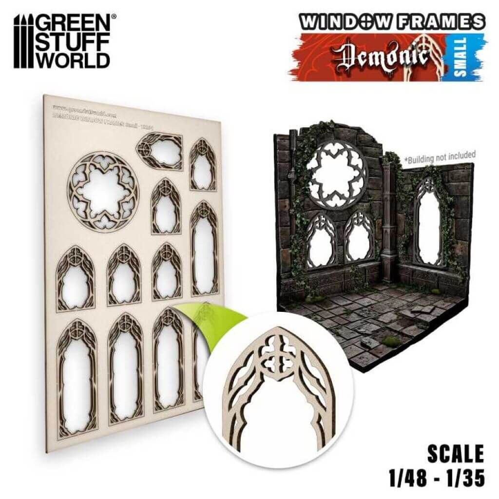 Bild von Green Stuff World Miniatur Fenster Dämonen klein Diorama Windows