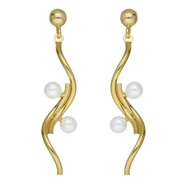 Bild von Victoria Cruz A4765-00DT Damen-Ohrringe Milan Goldfarben mit Perlen