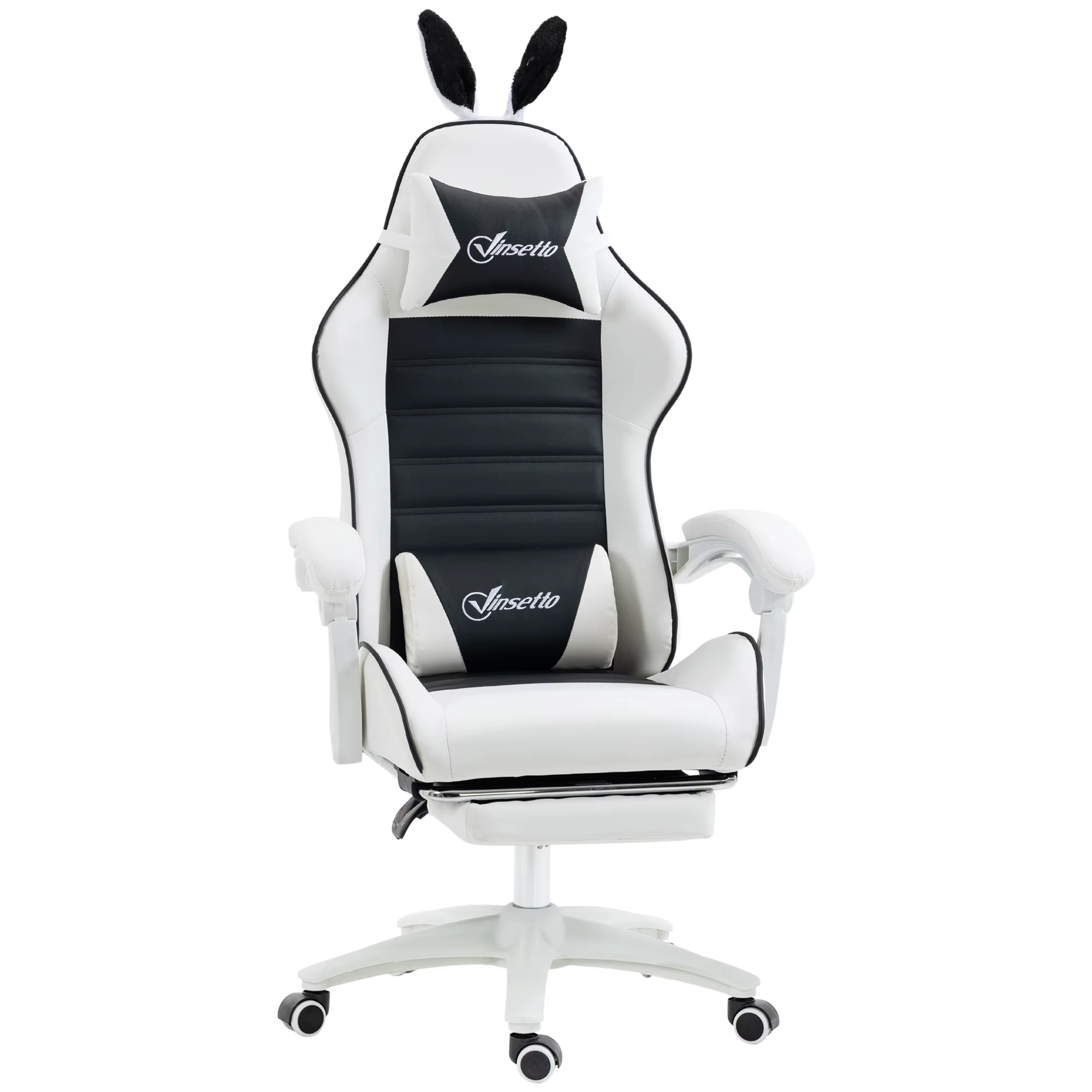 Bild von 65x63x136-142cm vinsetto höhen verstellbarer pu drehbarer Gaming-Stuhl