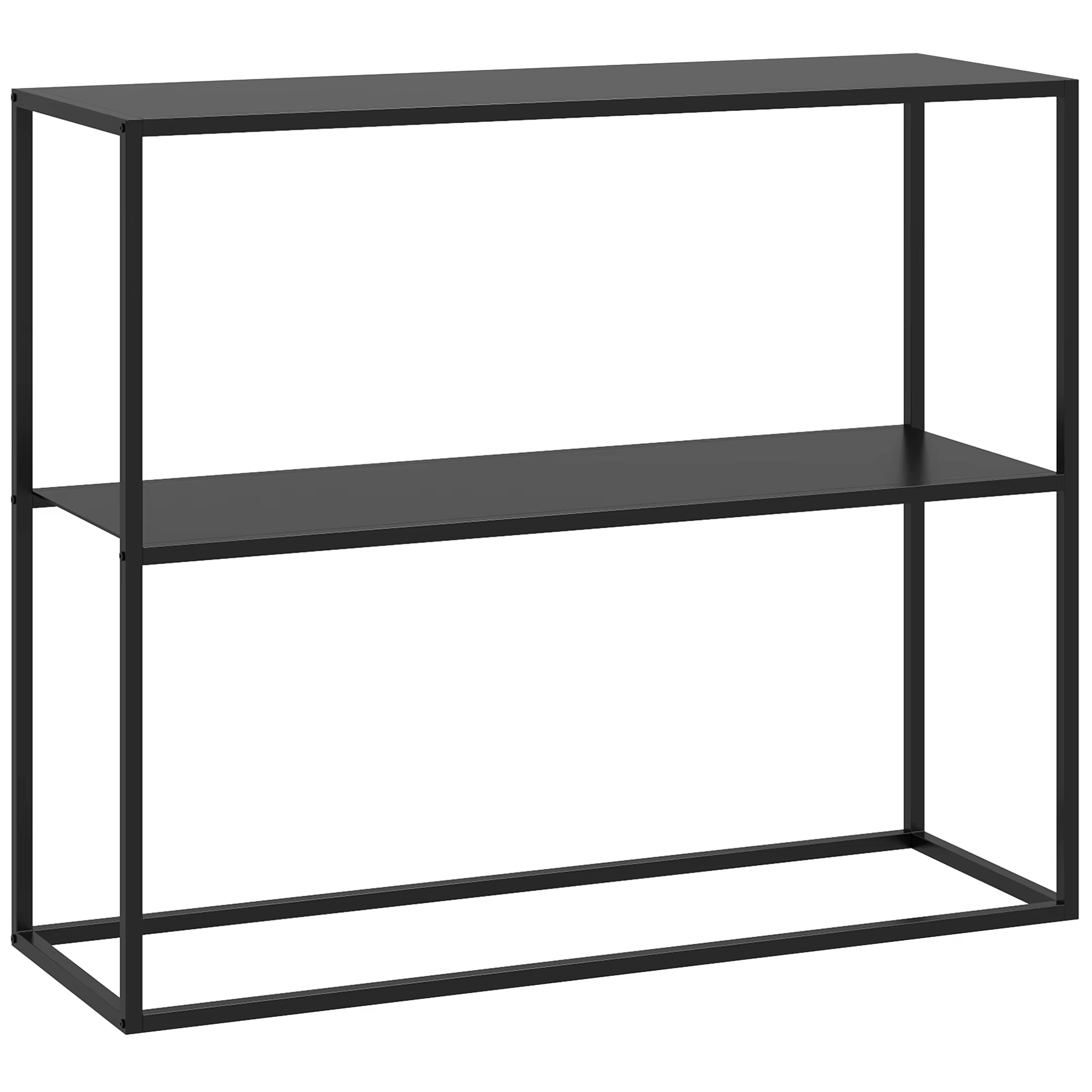 Bild von Homcom Konsolen tisch Industries til mit Roll regal 90x30x75cm schwarz