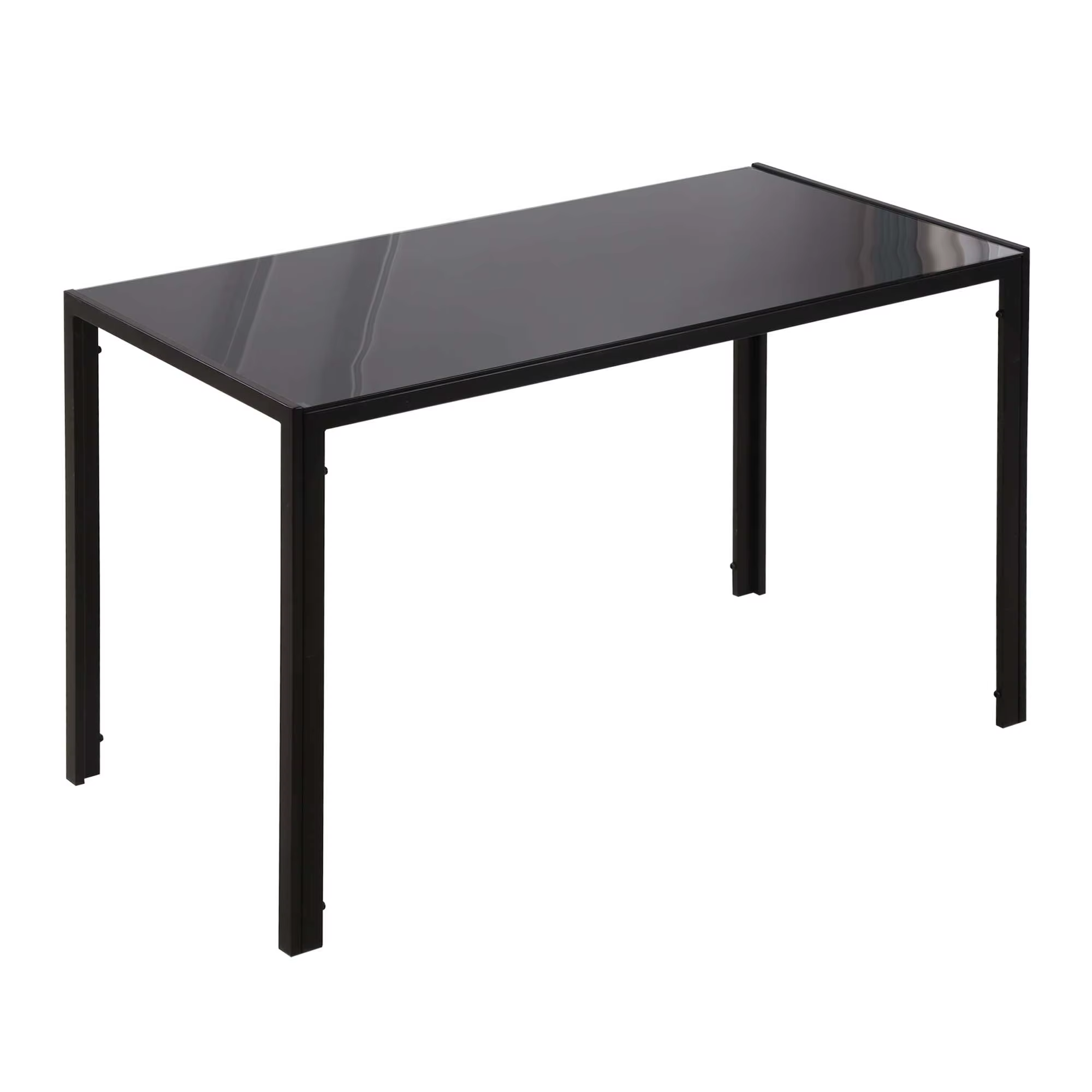 Bild von Homcom Glas Esstisch für 4-6 Personen 120x60x75 cm schwarz
