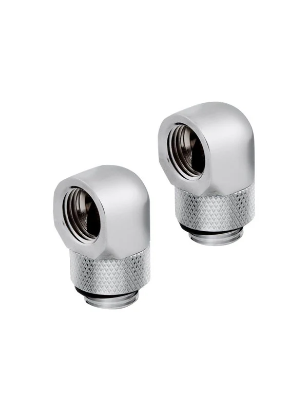 Bild von Corsair Hydro X Series 90° XF Adapter 2-pack, Wasserkühlung Komponenten Zubehör, Silber