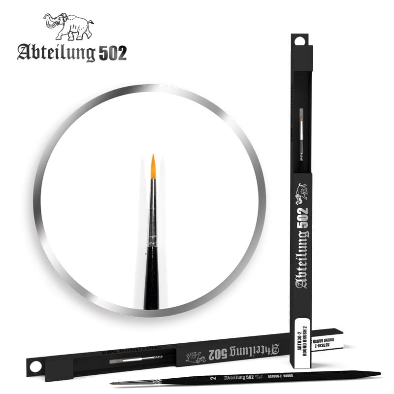 Bild von Abteilung 502 Round Brush 2 Synthetic Pinsel Malerei Malen Modellbau