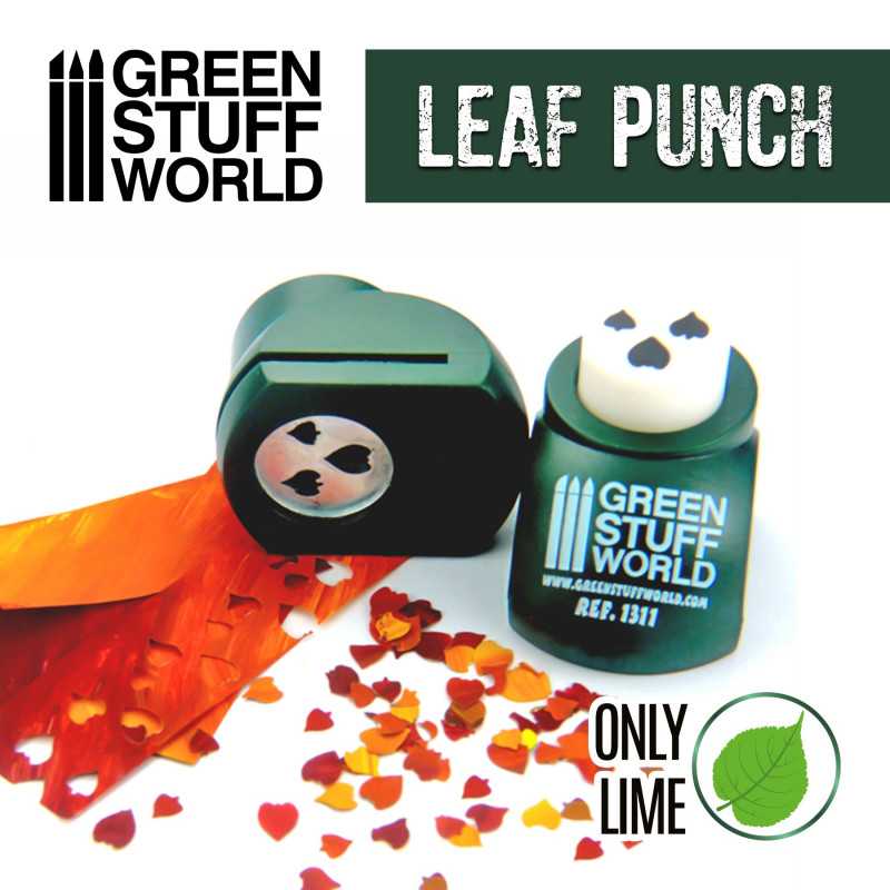 Bild von Green Stuff World Blätter Motivlocher Dunkelgrün Linde Leaf Punch Stanzer Laub