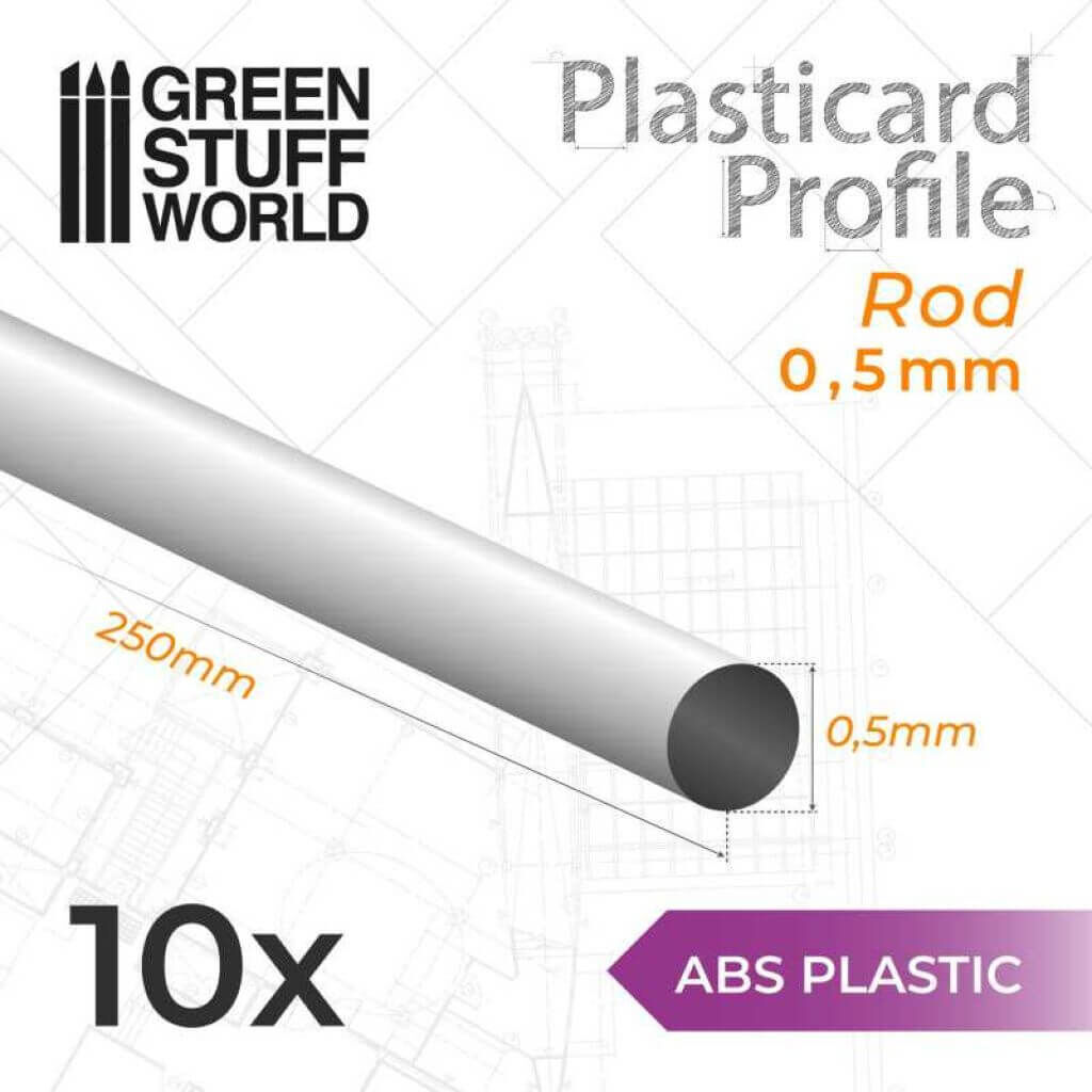 Bild von ABS Plasticard - Profile ROD 0'5mm