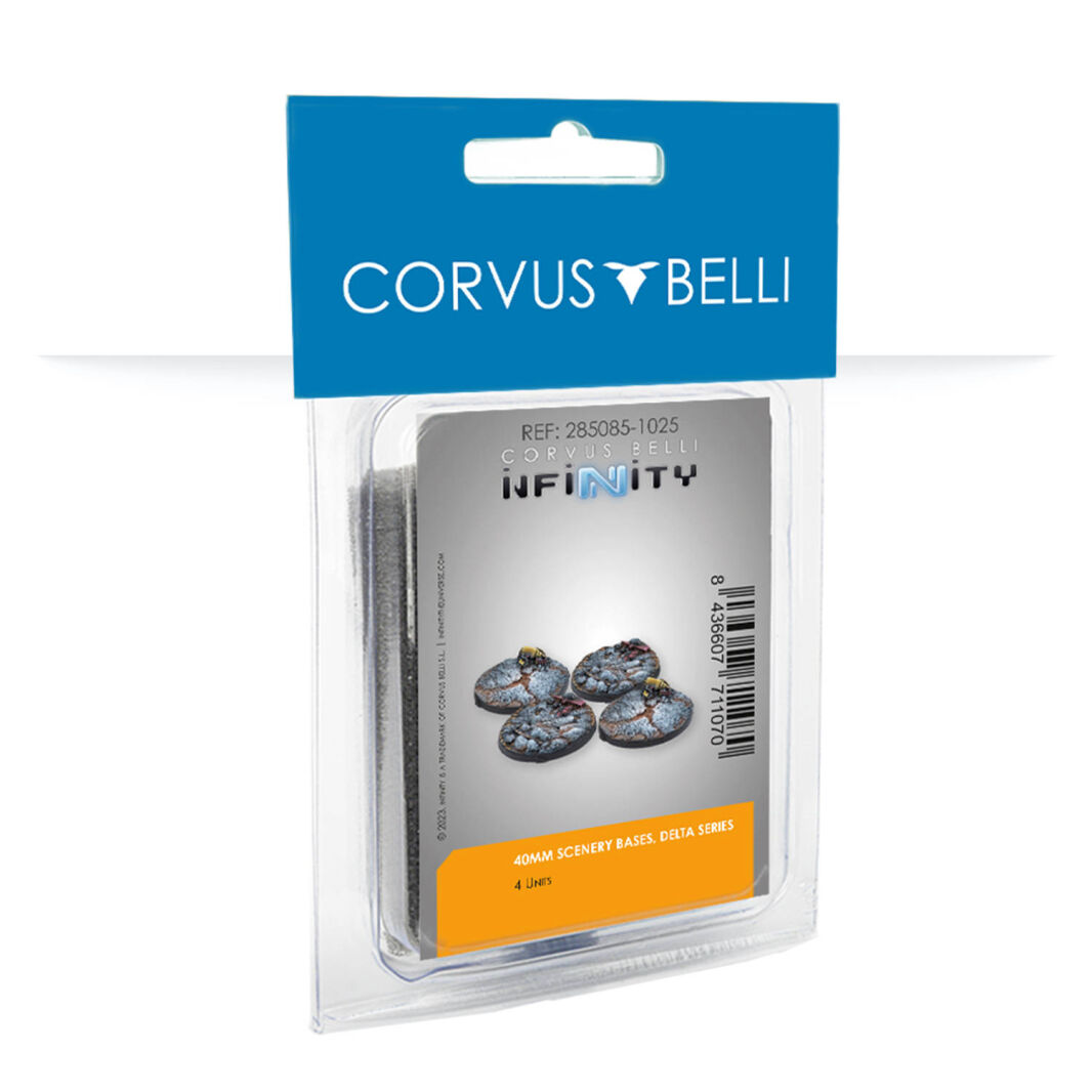 Bild von Infinity 40mm Scenery Bases Delta Series (4) Corvus Belli 285085 180° Markierung
