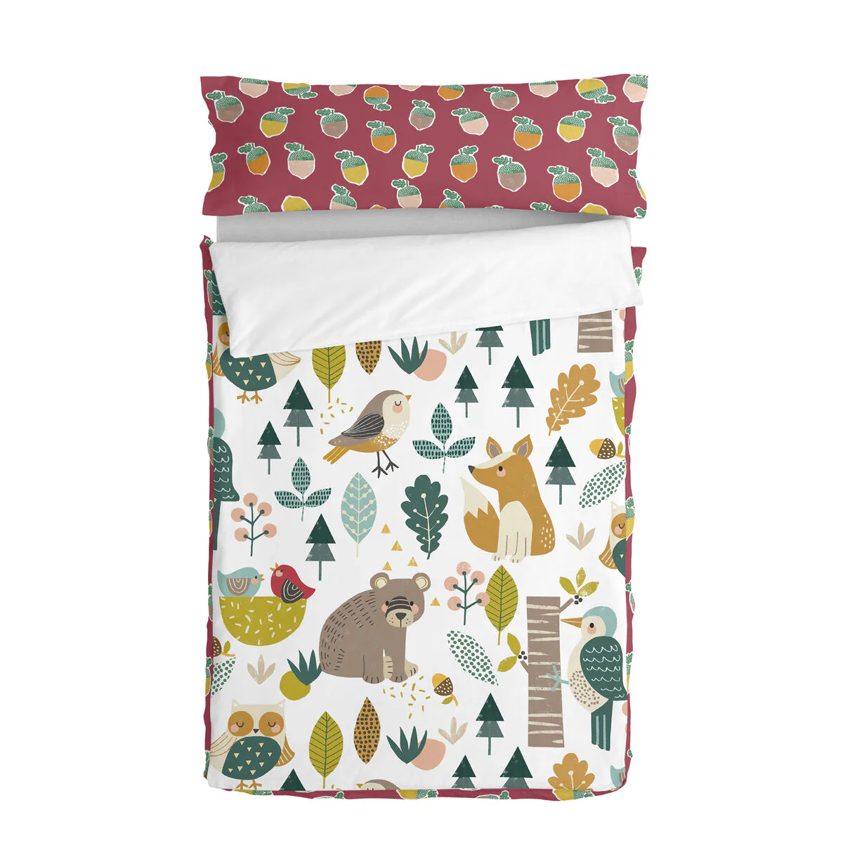 Bild von Bettbezug ohne Füllung. HappyFriday Moshi Moshi Harvestwood Bunt 105 x 200 cm