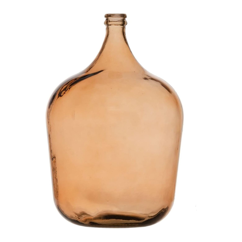 Bild von Dekorative Karaffe aus recyceltem Glas in Karamell