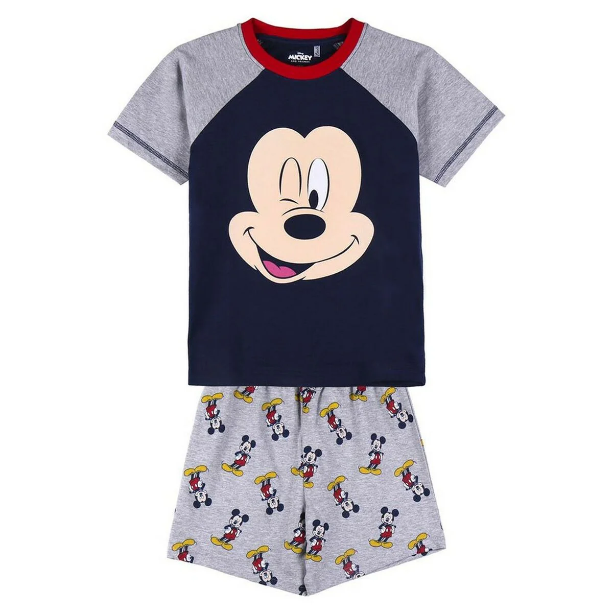 Bild von Sommer-Schlafanzug Mickey Mouse Grau