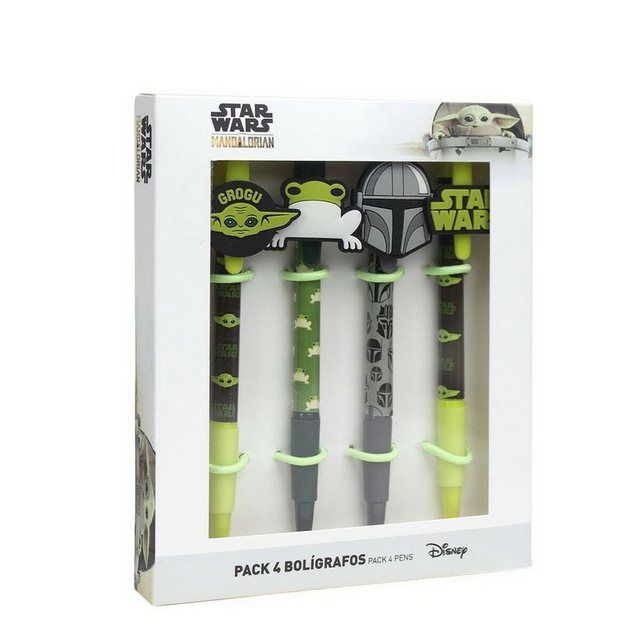 Bild von The Mandalorian, Schreibstifte, Stiftset mit 4 Grogu, mehrfarbig (Mehrfarbig)
