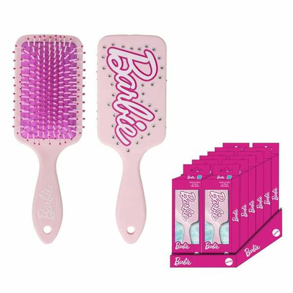 Bild von Cerda, Haarbürste + Kamm, Barbie Logo Rechteckige Bürste 22 cm