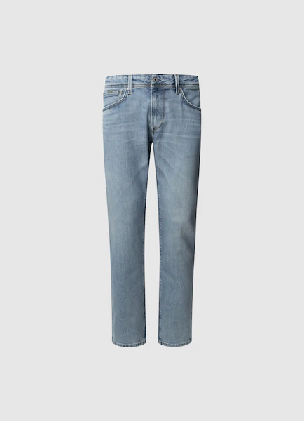 Bild von Pepe Jeans Herren Jeans Stanley - Tapered Fit - Blau - Light Used Wiser