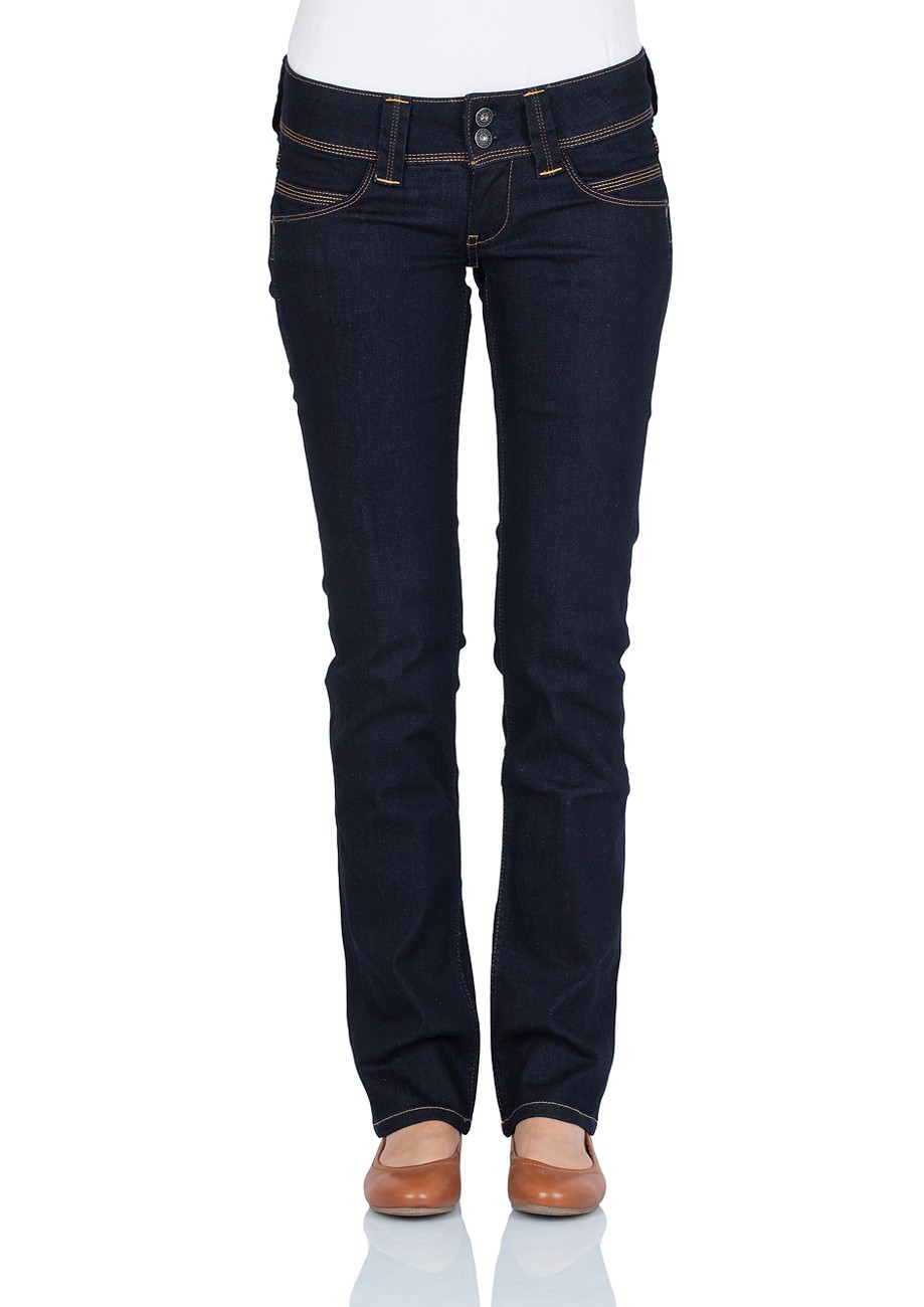 Bild von Pepe Jeans Damen Jeans Venus - Regular Fit - Blau - Rinse Plus