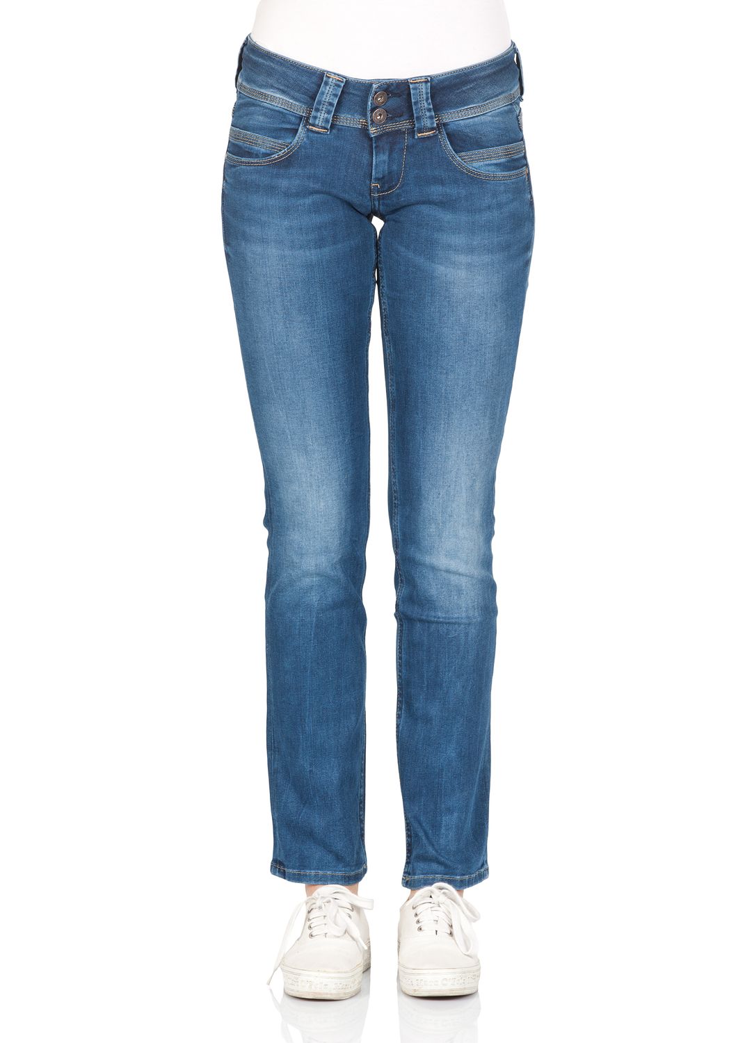 Bild von Pepe Jeans Damen Jeans Venus - Regular Fit - Blau - Authentic Rope