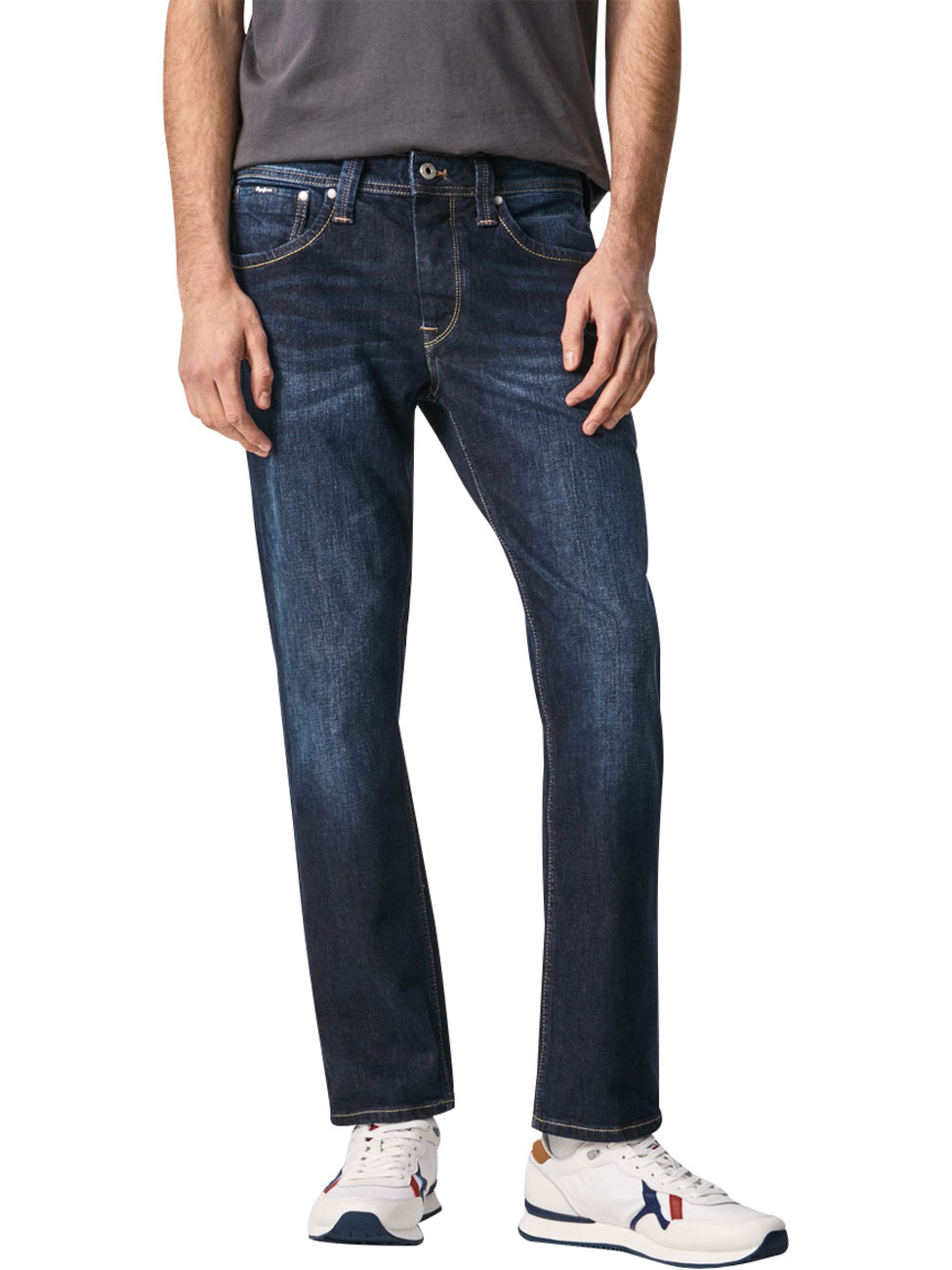 Bild von Pepe Jeans Herren Jeans CASH - Regular Fit - Blau - Dark Blue Denim