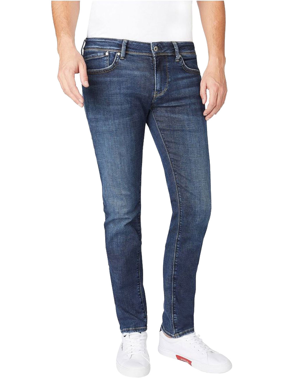 Bild von Pepe Jeans Herren Jeans Hatch - Slim Fit - Blau - Rinse Powerflex