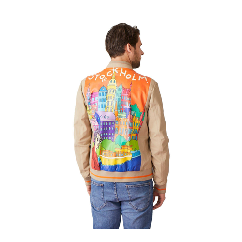 Bild von iKiGAi the city Beige Lederjacke für Herren - 54