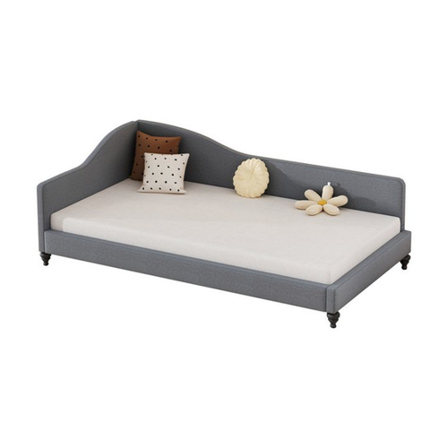 Bild von OKWISH Polsterbett Leinenstoff Schlafsofa Daybett Tagesbett Kinderbett
