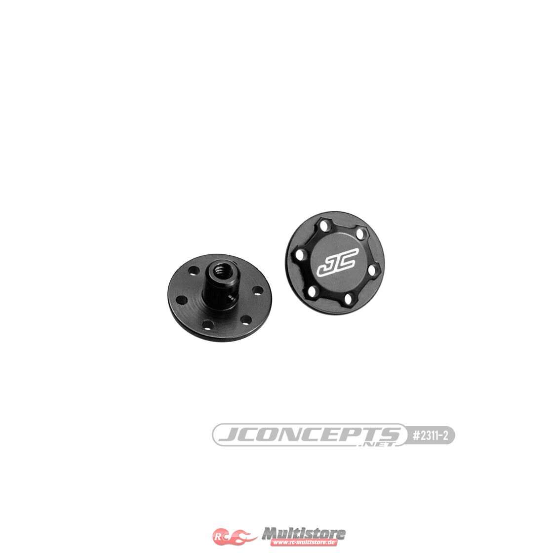 Bild von JConcepts RC10 Finnisher wing buttons - black / JCO2311-2