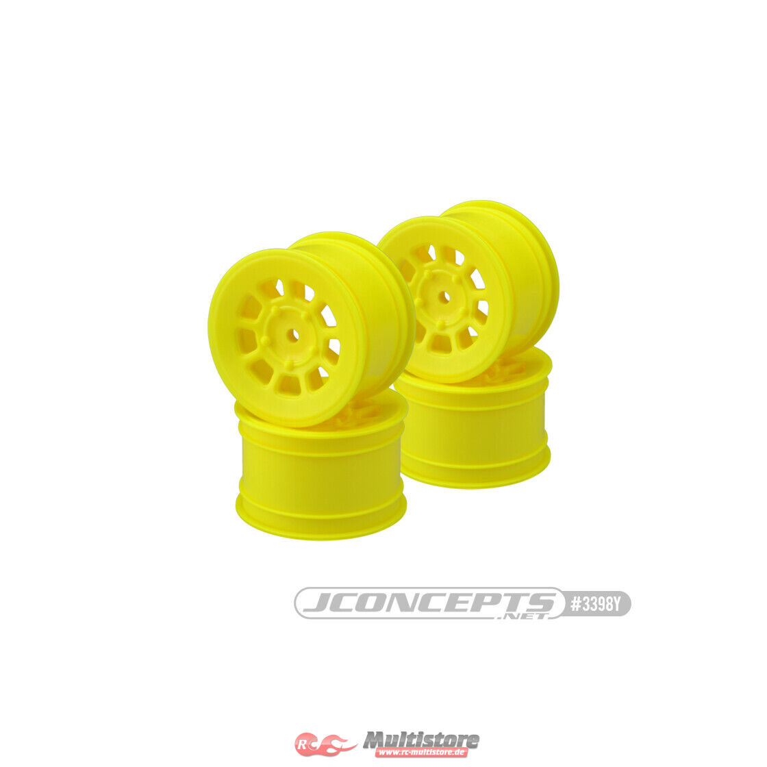 Bild von JConcepts 9 shot - B6.1, B74 | YZ2, YZ4 | XB2, XB4 | RB7, ZX7 | SRX-2, SDX-4 | KC, KD, L1 | D418, 2.2 rear wheel (yellow) - 4pc / JCO3398Y"