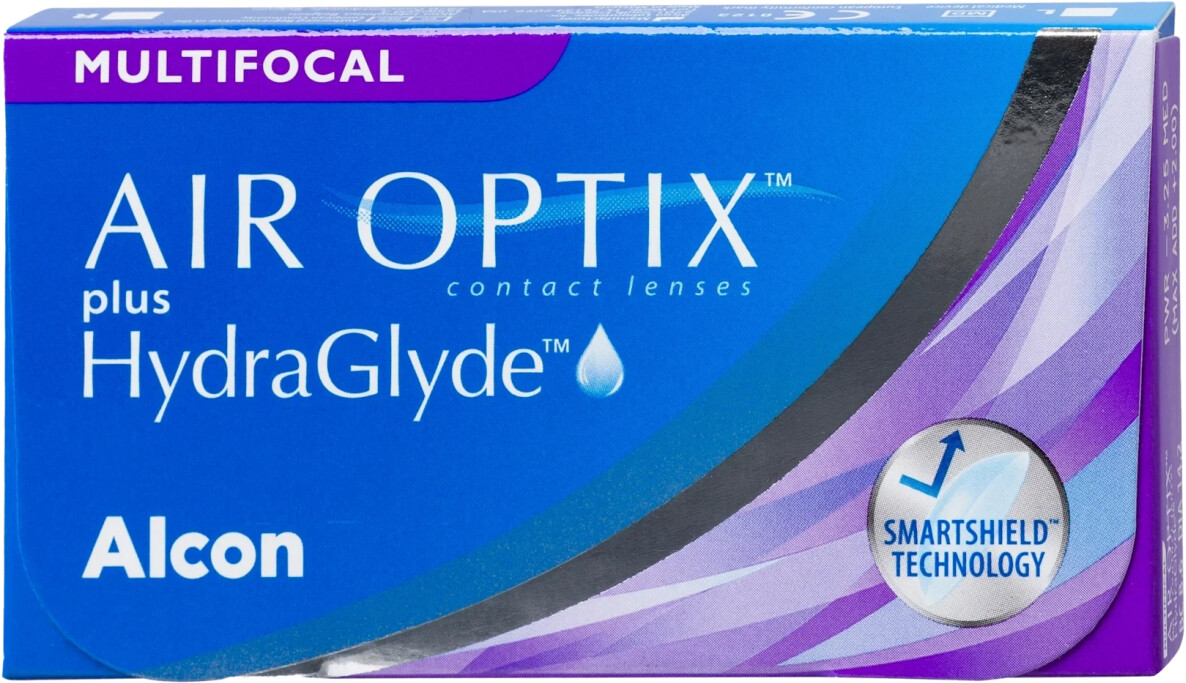 Bild von Air Optix, Kontaktlinsen, plus HydraGlyde Multifocal (6 Stück, Monatslinse, Multifokal)