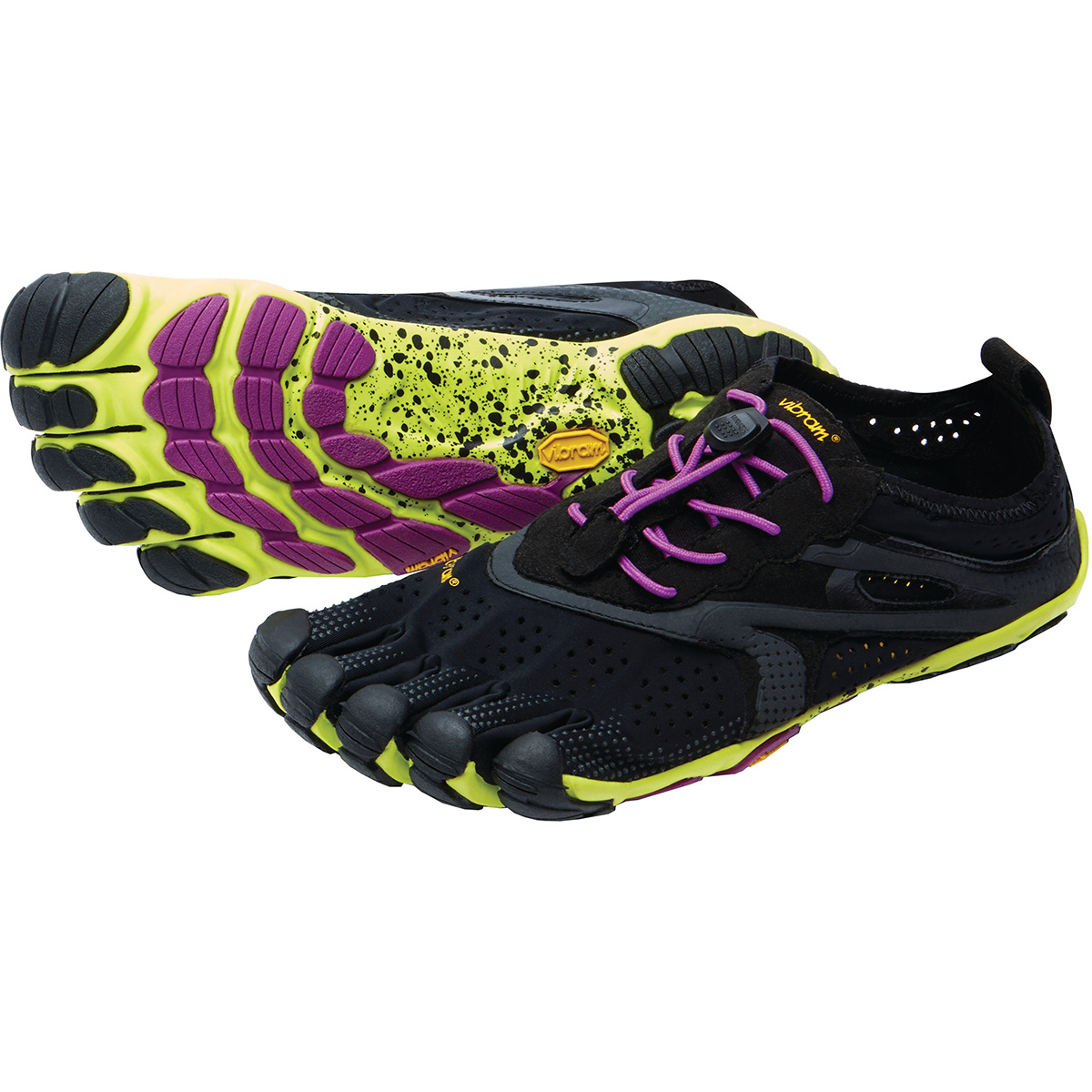 Bild von Vibram FiveFingers 16W3105 V-RUN, Sneaker Damen, Mehrfarbig (Schwarz / Gelb / Lila), 42 EU