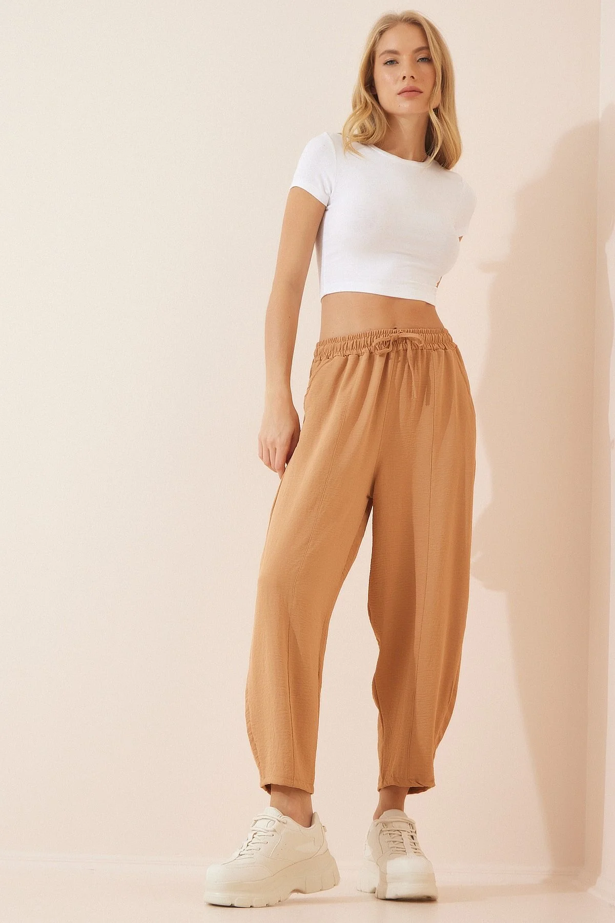 Bild von Happiness İstanbul Biscuit Ayrobin Shalwar Hose für Damen - 36