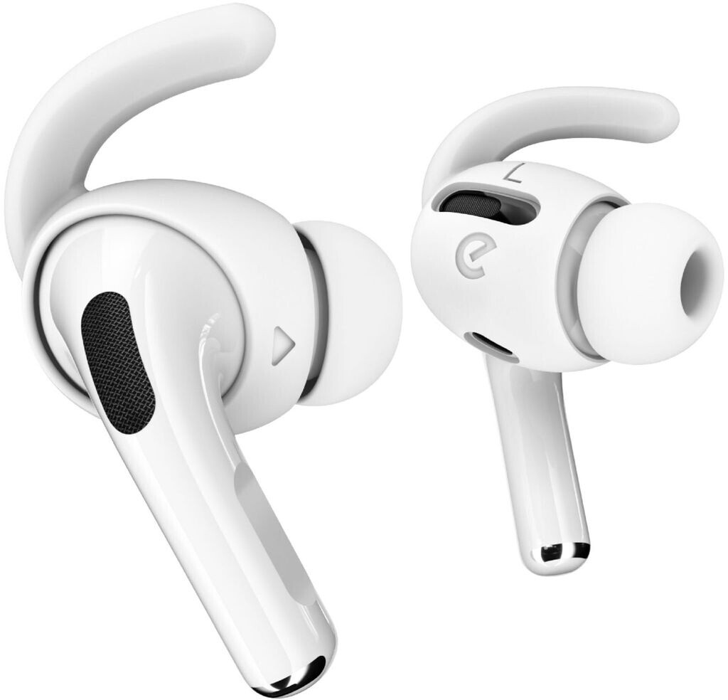 Bild von KeyBudz Keybudz EarBuddyz Silikon Ohrhörer Aufsätze für Apple AirPods Pro, EarPods Kopfhörer Ohrhörer Zubehör, Ohrhaken Ohrbügel, rutschfest, Sport, weiß